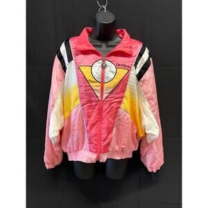 Vintage 80s IXSPA Women’s Satin Track Jacket Size Small